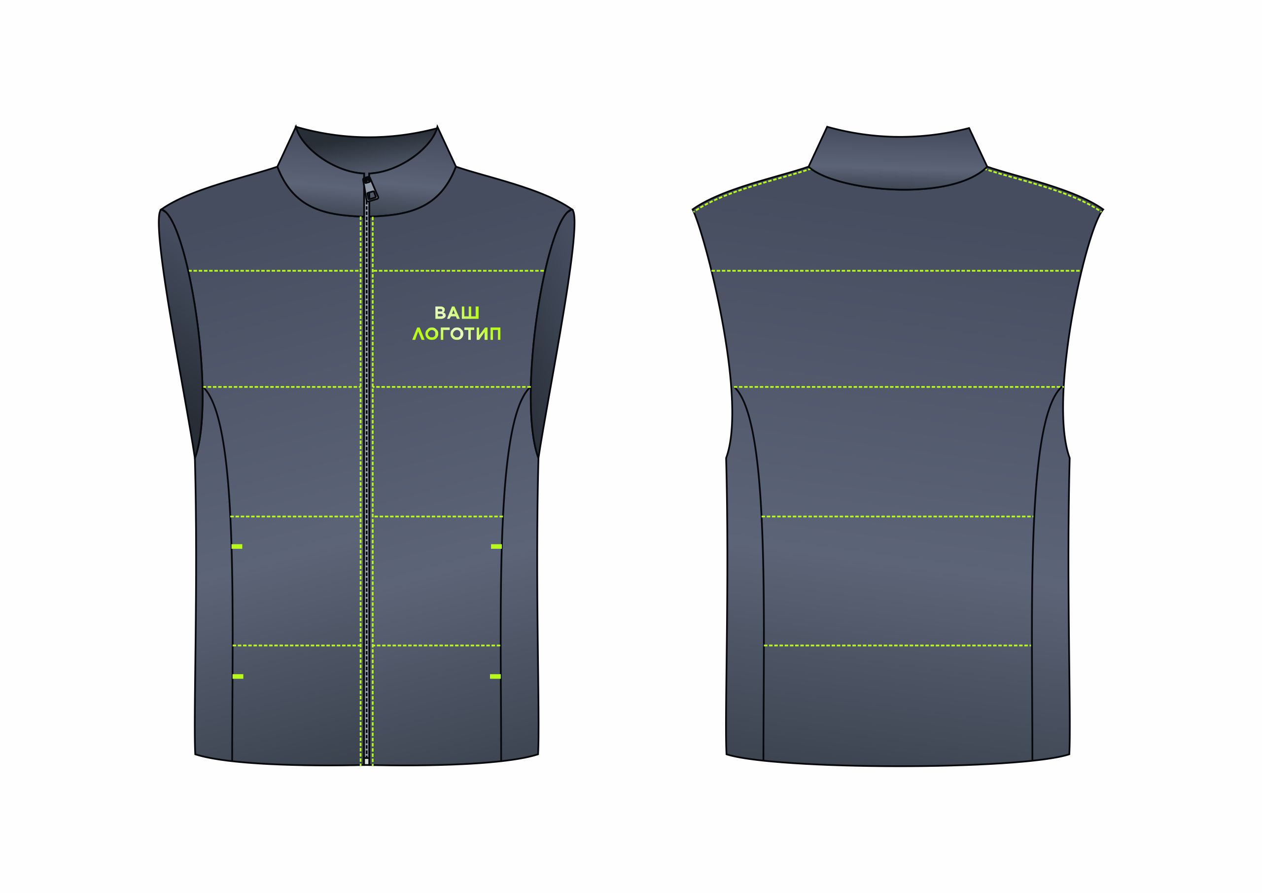 Утепленный жилет для работы в автосервисе